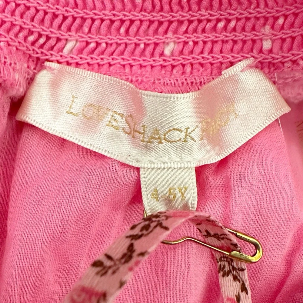 NWT LoveShackFancy Billie Skirt Hot Pink Cherry Size 5-6Y